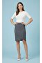 Black Plaid Patterned Mini Skirt with Elastic Waist and Zipper Detail