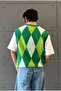 Argyle Patterned Sweater - 8