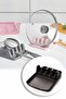 Multi-Purpose Kitchen Organizer: Spoon Rest and Ladle Holder, Dirty Spoon Holder, Pot Lid Stand