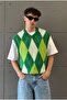 Argyle Patterned Sweater - 4