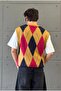 Argyle Patterned Sweater - 8