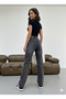 Women's Denim Palazzo Pants - 4