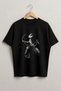 Horse and Cowboy Front Printed Oversized Unisex Cotton Tshirt - T-Shirt - 3