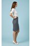 Black Plaid Patterned Mini Skirt with Elastic Waist and Zipper Detail - 2
