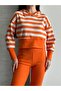 Women's Hooded Striped Sweatshirt Flared Leggings Two-Piece Set - 4