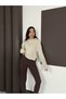 Eteği Slit Hooded Women's Sweatshirt - 5