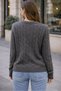 Women's Crew Neck Hair Knit Buttoned Knitwear Cardigan Gray - 3