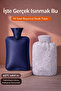 Hot Water Bag with Soft Plush Cover Hot Water Bag 2L Capacity Washable Cover Gray - 3