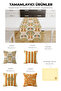 Wilda Soft Tropic Striped Patterned Set of 4 Decorative Throw Pillow Covers Cream-Orange - 7
