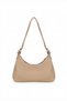 Women's Mink Faux Leather Baguette Hand and Shoulder Bag