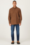 Mink Comfort Fit Relaxed Fit Hidden Button Collar 100% Cotton Shirt - 2