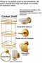 Bathroom Accessories Three-Tier Corner Paper Holder Towel Holder Soap Dish Brush Holder Robe Hook Gold Color - 3