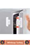 Self-Adhesive No Assembly Required Aesthetic Refrigerator Drawer Cabinet Door Child Lock 4 Pieces - 2