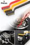 Set of 3 Wire Brush Oil Dirt Rust Remover Cleaning Set Kitchen Oven Cooker Sink Cleaning Brush - 3
