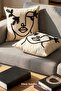 Women's Face Black Punch Throw Pillow 45X45 2 Pieces