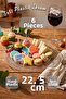 22cm 6 Pieces Hard Plastic Mica Presentation Serving Plate Soup Fruit Appetizer Salad Dessert Plate Snack Bowl