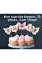 32 Pieces Fairy Girl Butterfly Speech Bubble Banner Cake Decoration Cupcake Toothpick - 4