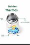 Patterned Car Thermos 280ml Baby Food Storage Thermos Stainless Steel Thermos - 5