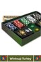 Luxery Texas Holdem Casino Blackjack 100 Poker Chip 2 Playing Cards Premium Box Poker Game Set - 2