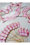 32 Pieces Butterfly Themed Gold Glittery Special Occasion Ornament Banner Cake Picks Cupcake Picks Cocktail Picks Engagement Birthday Cocktail Event and Presentation Cake Decoration Ornament Thick Paper - 7