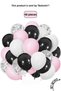 40 Pieces Pink Black White Transparent Balloon Set Suitable for Modern Party Concept 11 Inch Birthday Decoration
