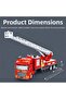 Large Size Toy Fire Truck - 360 °   Fire Truck with Rotating Extendable Ladder - 2