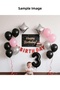 Pink Black Chrome Silver Color 11 Inch Party Balloon Set - 3