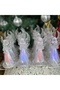 Luxury Colorful Transparent Crystal Glass Appearance Luminous Glitter Winged Angel Girl Figure Decor Ornament - 7