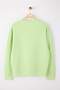 Green Oversized /Wide Cut Crew Neck Sweatshirt Without Embroidery Tmnaw25Sw00194 - 3