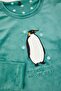 Yeşil Kar Tanesi Desenli Penguen Nakışlı Örme Pijama Takımı THMAW26PT00194 - 6