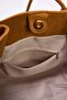 Camel Suede Women's Medium Shoulder Bag Takss26Oc00003 - 7