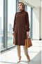 Viscose Tunic with Elastic Sleeves 0171-04 Brown - 2