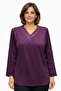 Comfortable Cut V-neck Pearl Stone Embroidered Mother's Combed Cotton Blouse