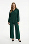 Crinkle Fabric Shirt Collar Buttoned Top and Bottom Set Suitable for Modest Wear 2XL 6XL
