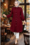 Viscose Tunic with Elastic Sleeves 0171-06 Claret Red - 4