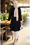 Viscose Tunic with Elastic Sleeves 0171-07 Black