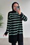 Lady Hijab Knitwear Tunic - Black/Green - 2
