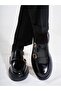 Luis Double Buckle Genuine Leather Handmade Black Casual Shoes
