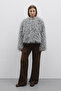 Blue Faux Fur Short Jacket - 2