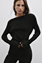 Knitwear Asymmetrical Knitted Sweater Black