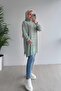 Lady Hijab Knitwear Tunic - Green - 5