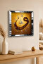 Silver Framed Vav Written Decorative Mdf Wall Clock - 2