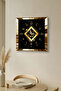 Gold Framed at the Center of Time Allah Themed Decorative Mdf Wall Clock - 5