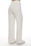Women's White Wide Leg Modal Fabric Leggings Pants Soft Texture Stylish Stretch Fabric Front Ruched - 3