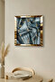 ساعة حائط مزخرفة من MDF ذات إطار ذهبي وتصميم Dark Sparkle - 5