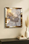Gold Framed Abstract Clock Themed Decorative Mdf Wall Clock - 3