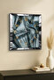 ساعة حائط مزخرفة من MDF بإطار فضي وتصميم Dark Sparkle - 3