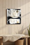 Silver Framed Abstract Time Themed Decorative Mdf Wall Clock - 4