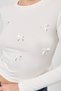 8264A Crew Neck Ribbon Badi Ecru - 4