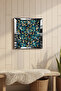 Silver Framed Peacock Feather Themed Decorative Mdf Wall Clock - 4